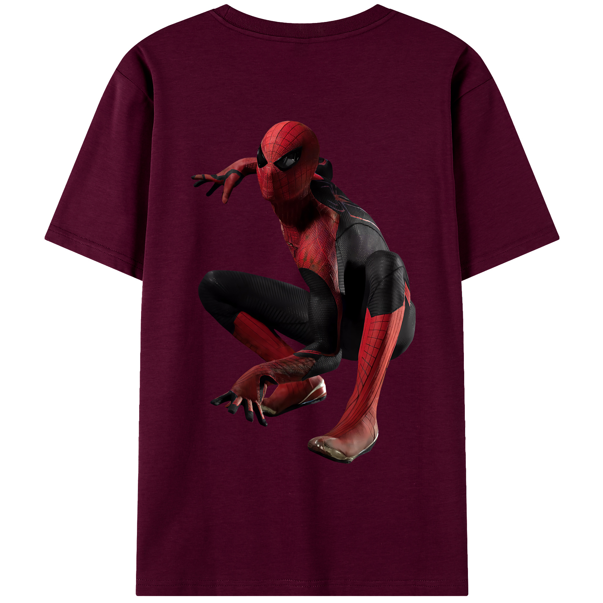Spider Man スパイダーマン レディース半袖Tシャツ(バックプリント)